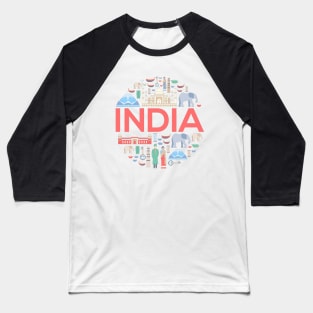 India concept Baseball T-Shirt